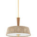 George 3 Light 22 inch Aged Brass Pendant Ceiling Light