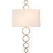 Carlyle 2 Light 12 inch Champagne Silver Leaf ADA Wall Sconce Wall Light