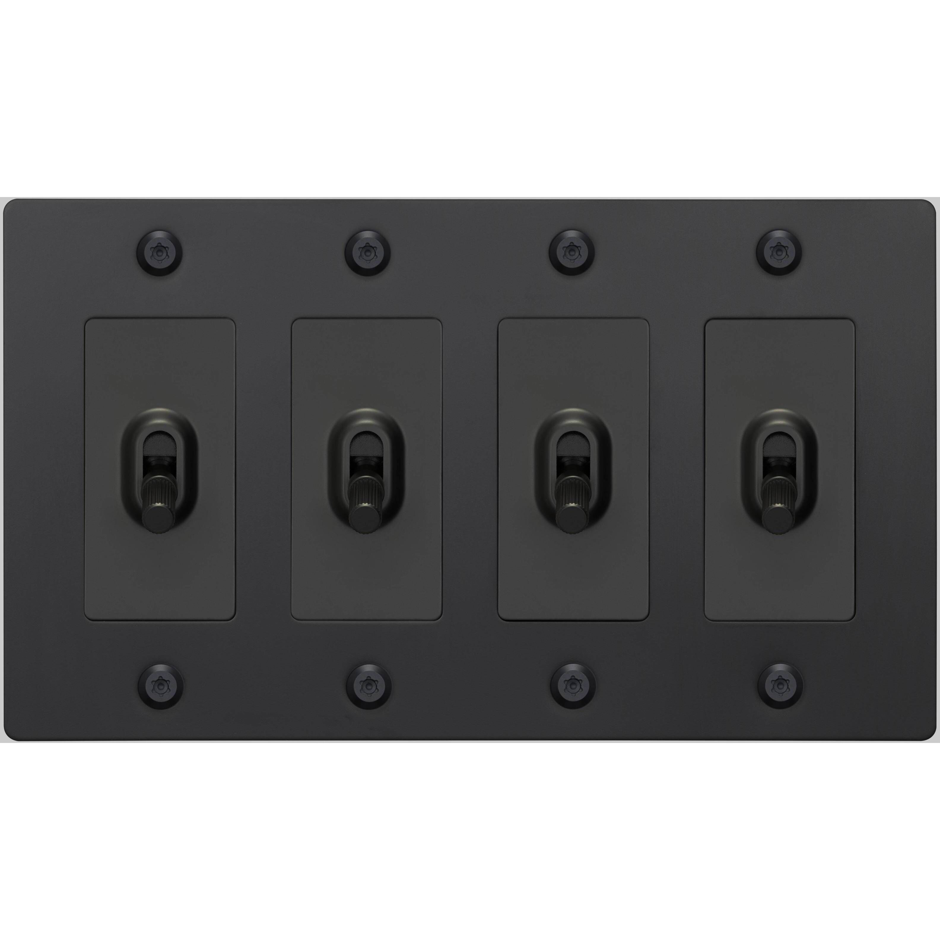 4G Toggle 120-277 Black Light Switch