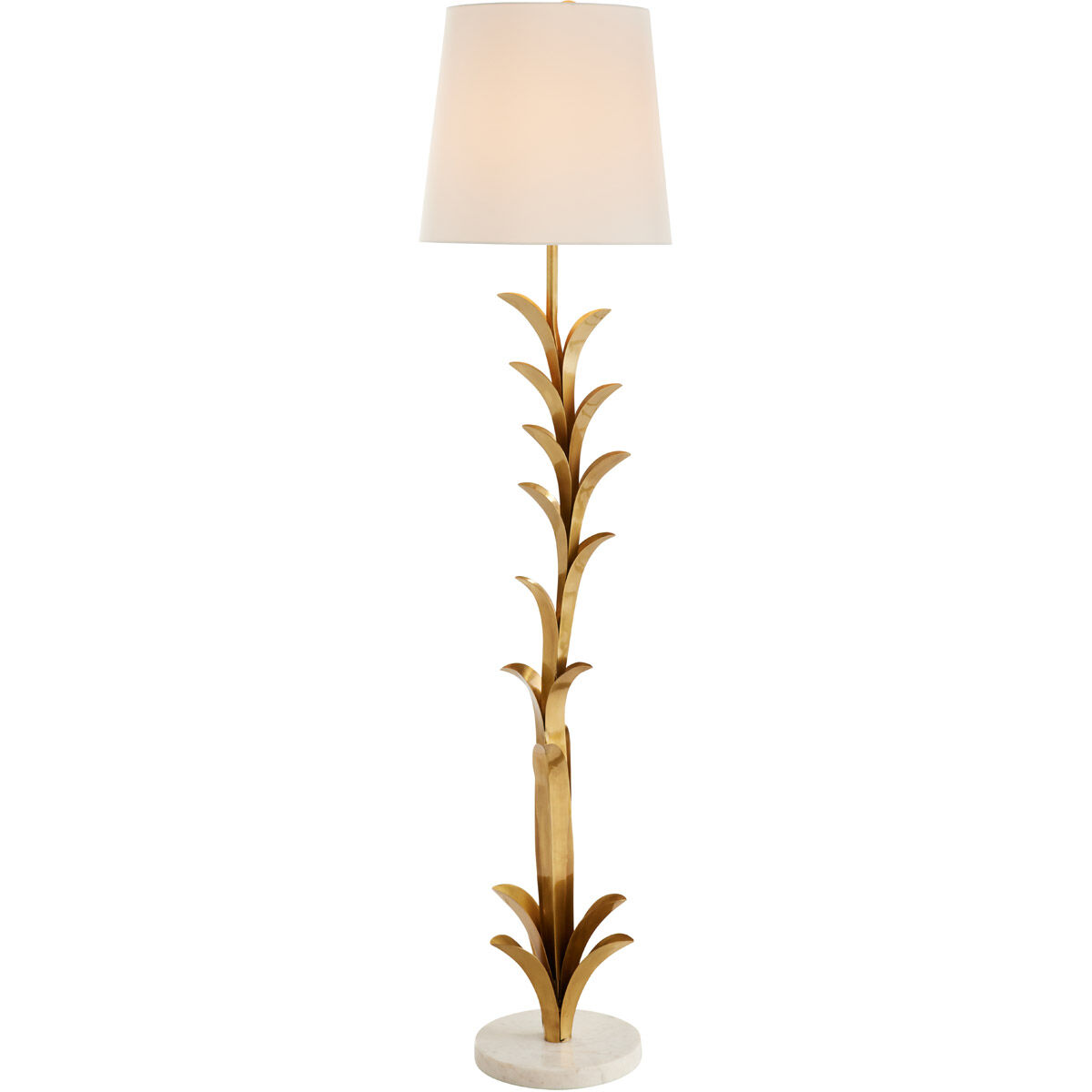 Abbott 64 inch 150.00 watt Vintage Brass Floor Lamp Portable Light