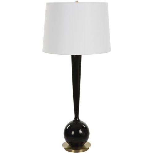 Brielle 35 inch 150.00 watt Black Glaze and Brushed Brass Table Lamp Portable Light