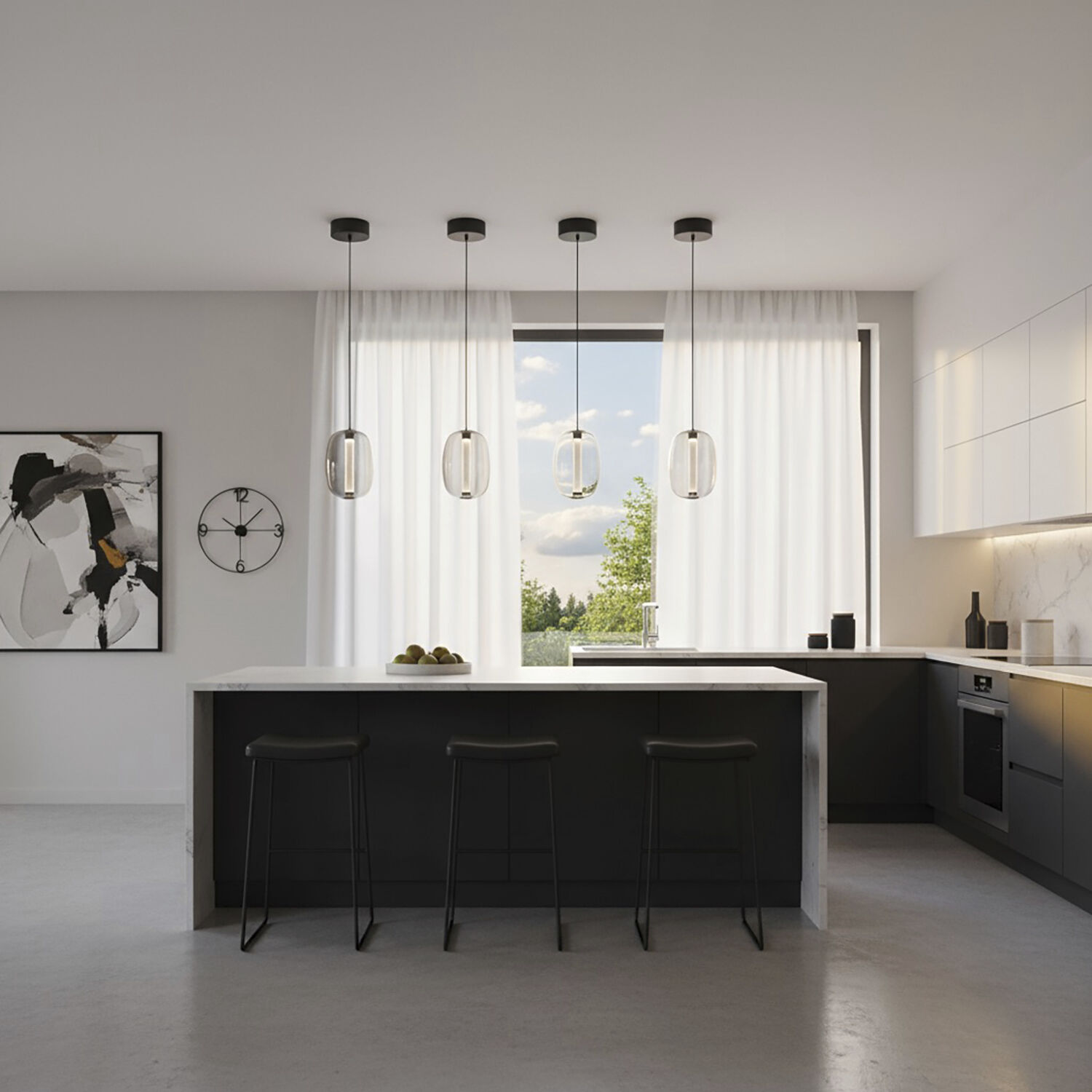 Vega LED 5.11 inch Black Pendant Ceiling Light