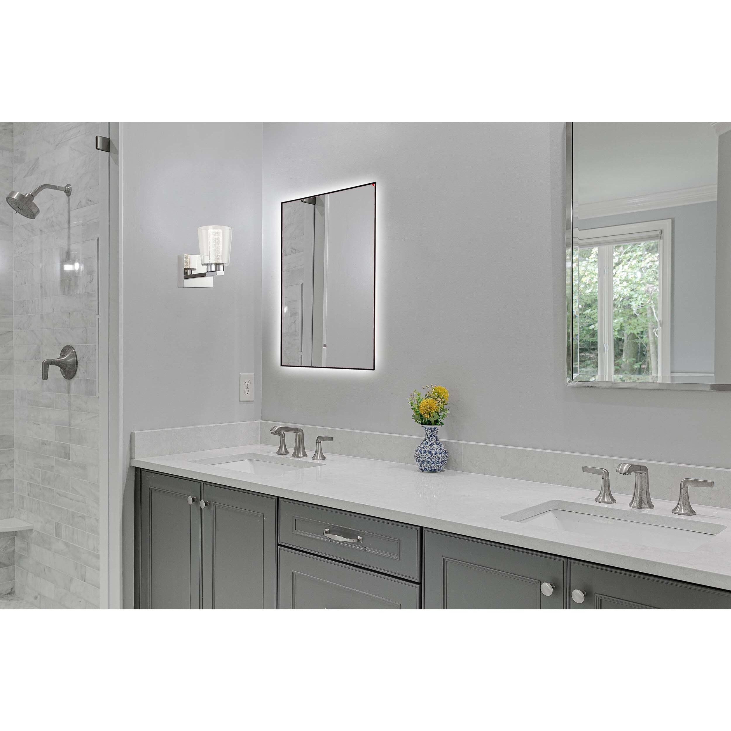 Dalton LED 4.25 inch Chrome Bathroom Sconce Wall Light