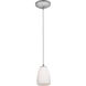 Sherry 1 Light 4.5 inch Brushed Steel Pendant Ceiling Light in Opal