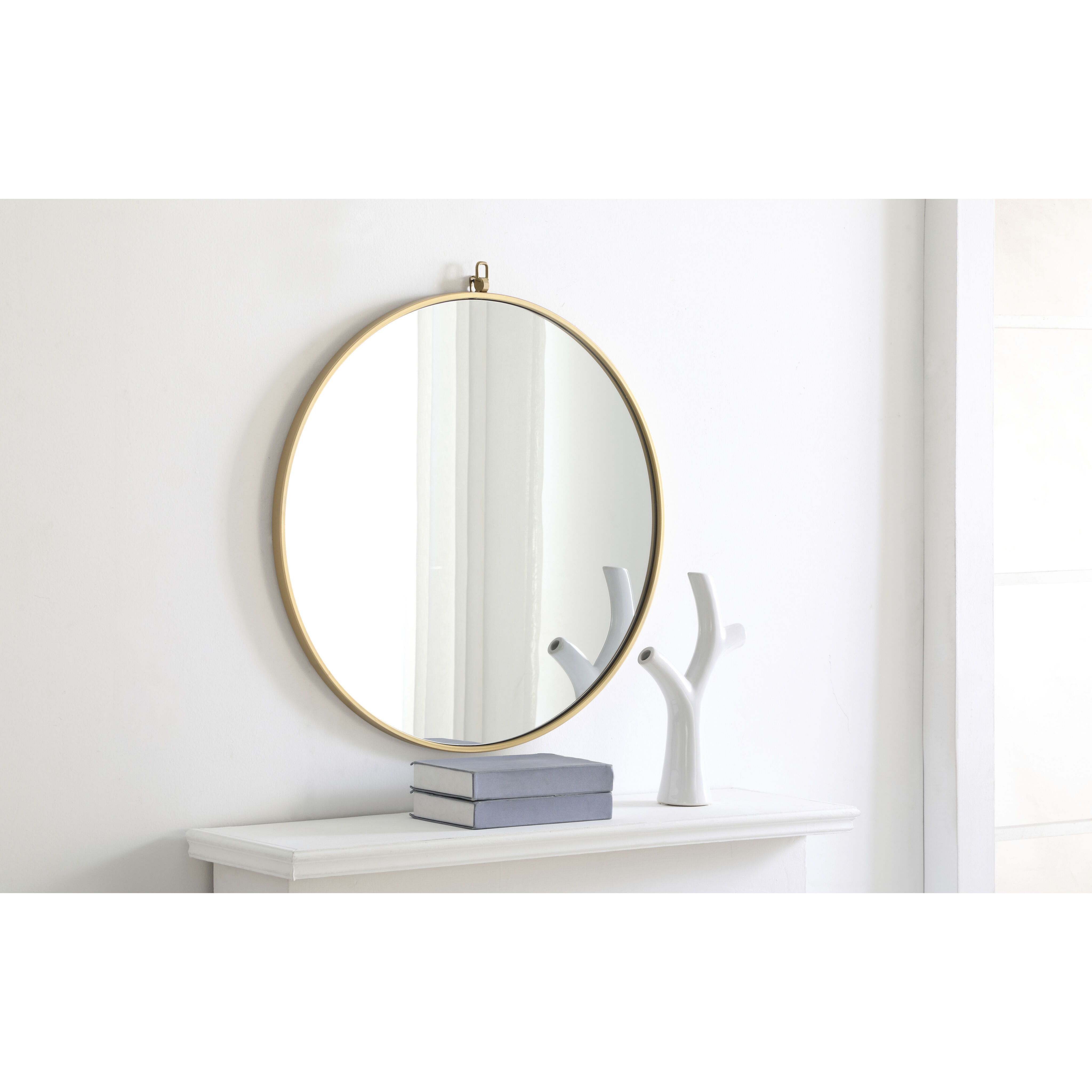 Eternity 28 X 28 inch Brass Wall Mirror