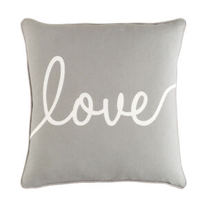 Glyph 18 X 18 inch Light Gray/Ivory Pillow Cover, Square