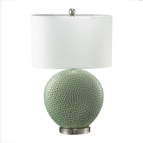 Dimpled 26 inch 60.00 watt Green Table Lamp Portable Light