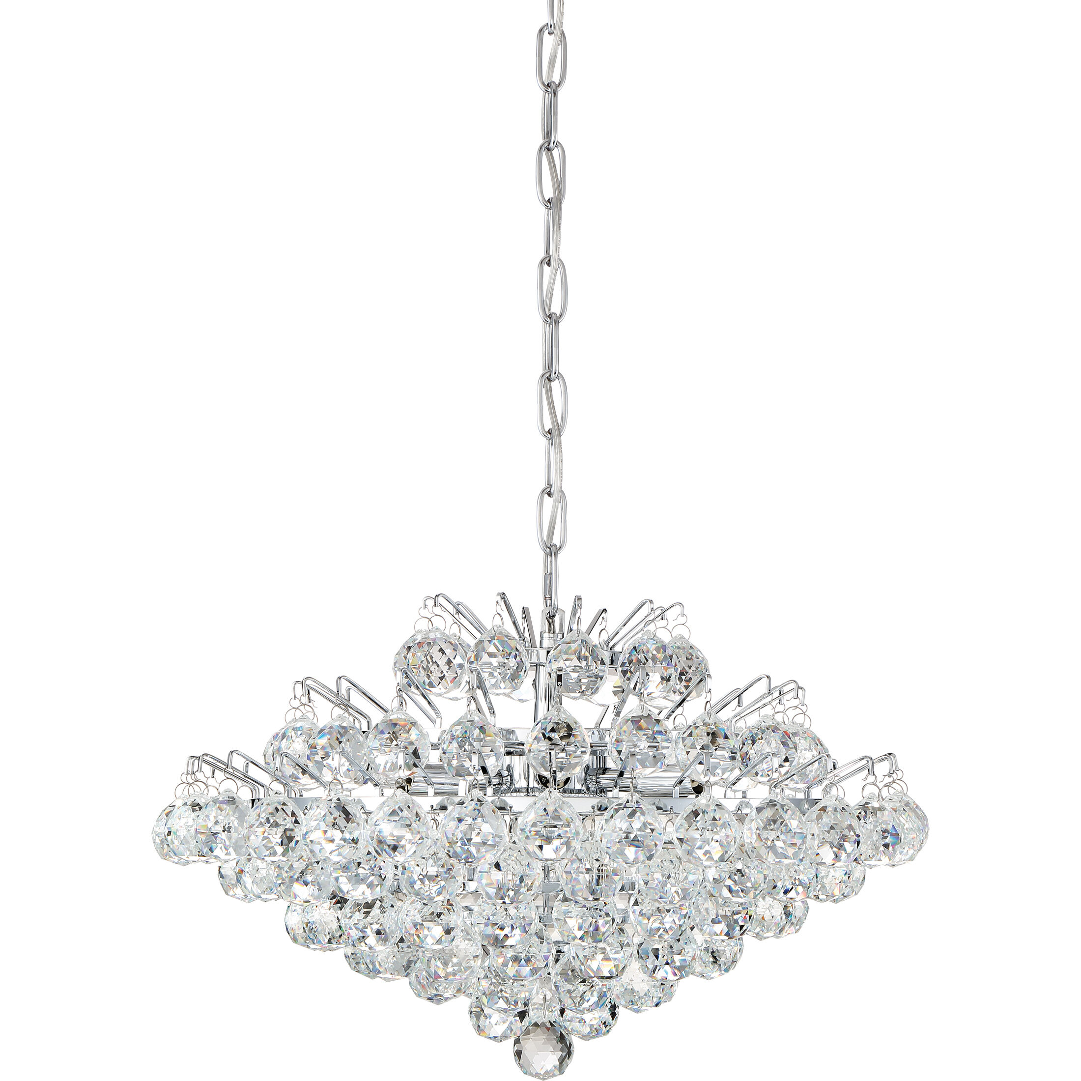 Bordeaux 7 Light 20 inch Polished Chrome Pendant Ceiling Light