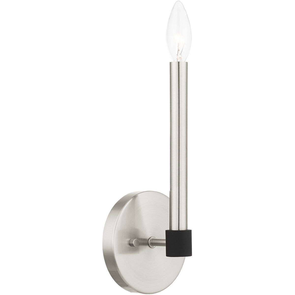 Karlstad 1 Light 5 inch Brushed Nickel with Satin Brass Accents ADA Sconce Wall Light