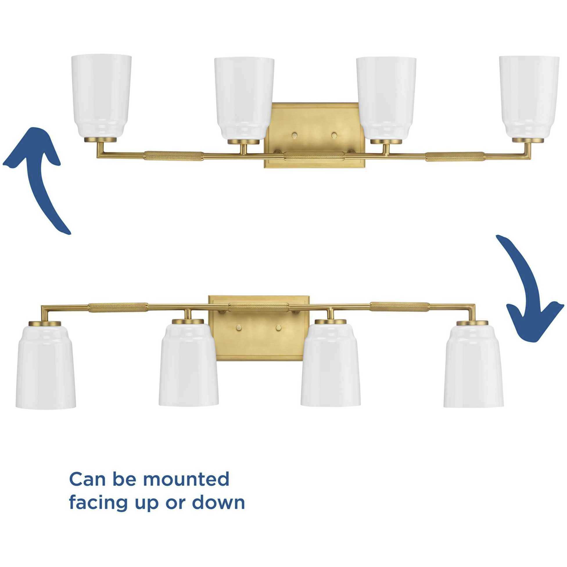 Spenser 4 Light 32.87 inch Brushed Gold Vanity Light Wall Light