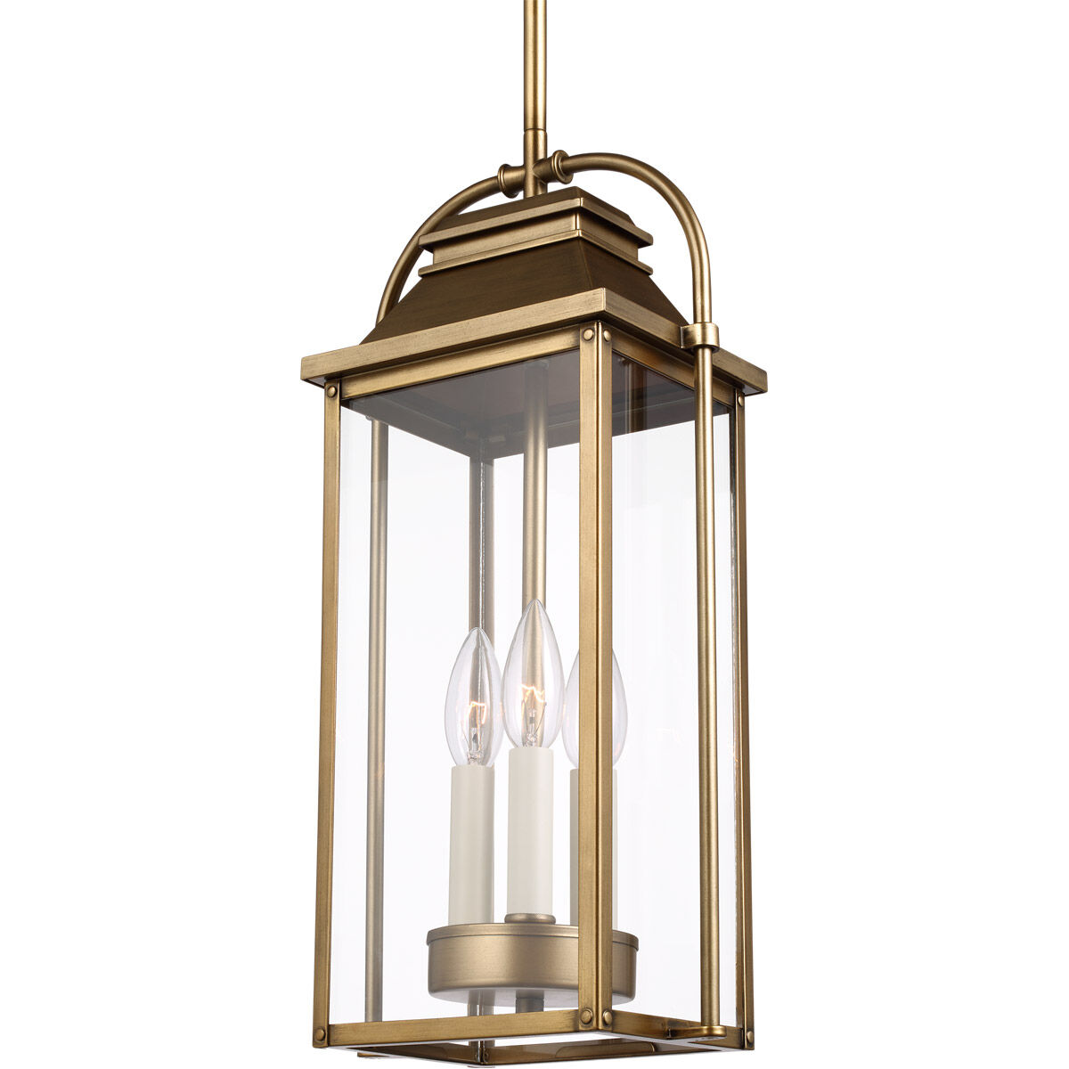 Sean Lavin Wellsworth 3 Light 8.5 inch Painted Distressed Brass Outdoor Pendant