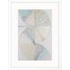 Geometrics Collection Lacquered White Wood Shadow Box Style Framed Art