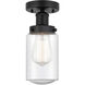 Dover 1 Light 6.5 inch Matte Black Semi-Flush Mount Ceiling Light