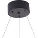 Canada LED 33.4 inch Matte Black Chandelier Ceiling Light