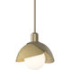 Brooklyn 1 Light 9.4 inch Soft Gold and Modern Brass Mini Pendant Ceiling Light in Soft Gold/Modern Brass