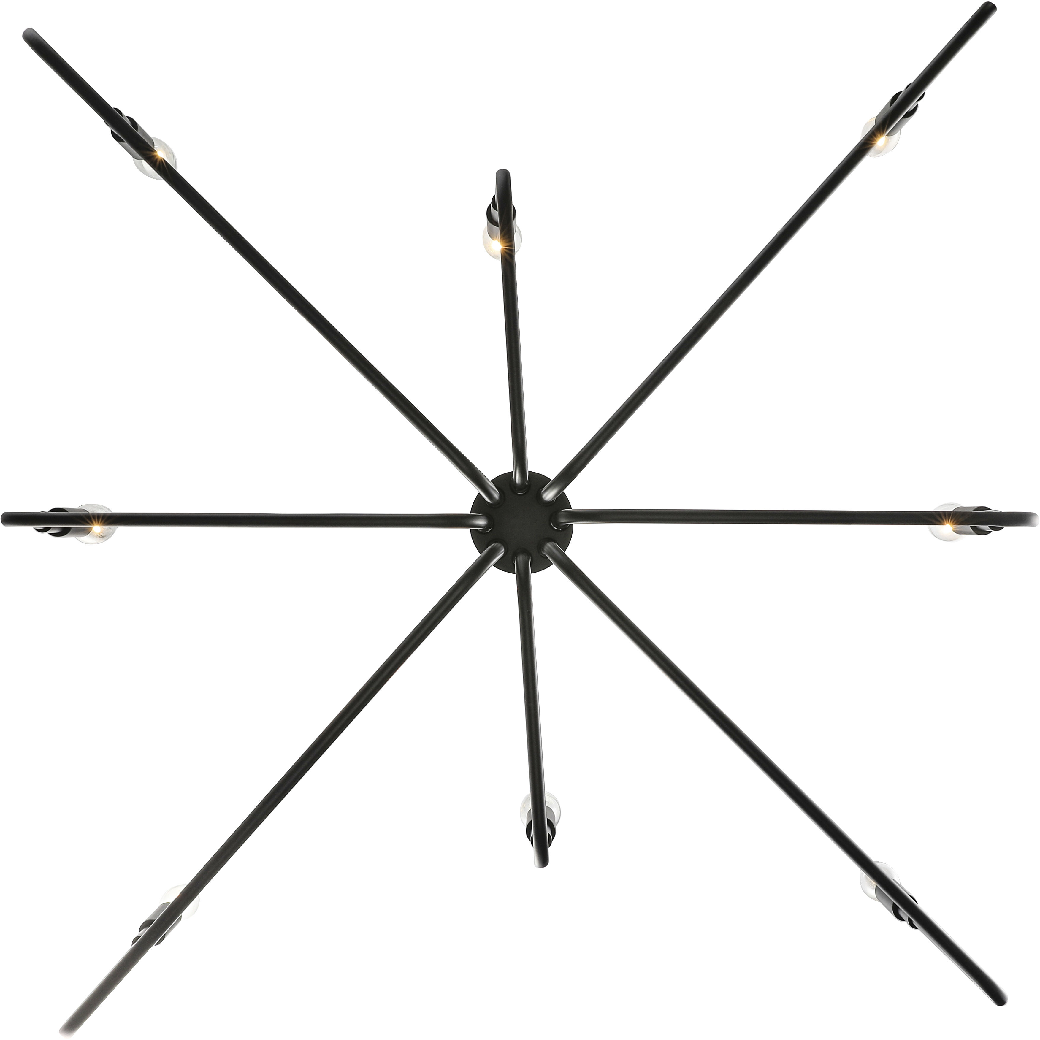 Juniper 8 Light 36 inch Black Chandelier Ceiling Light