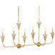 Aurelia 6 Light 46 inch Contemporary Gold Leaf and Contemporary Gold Chandelier Ceiling Light