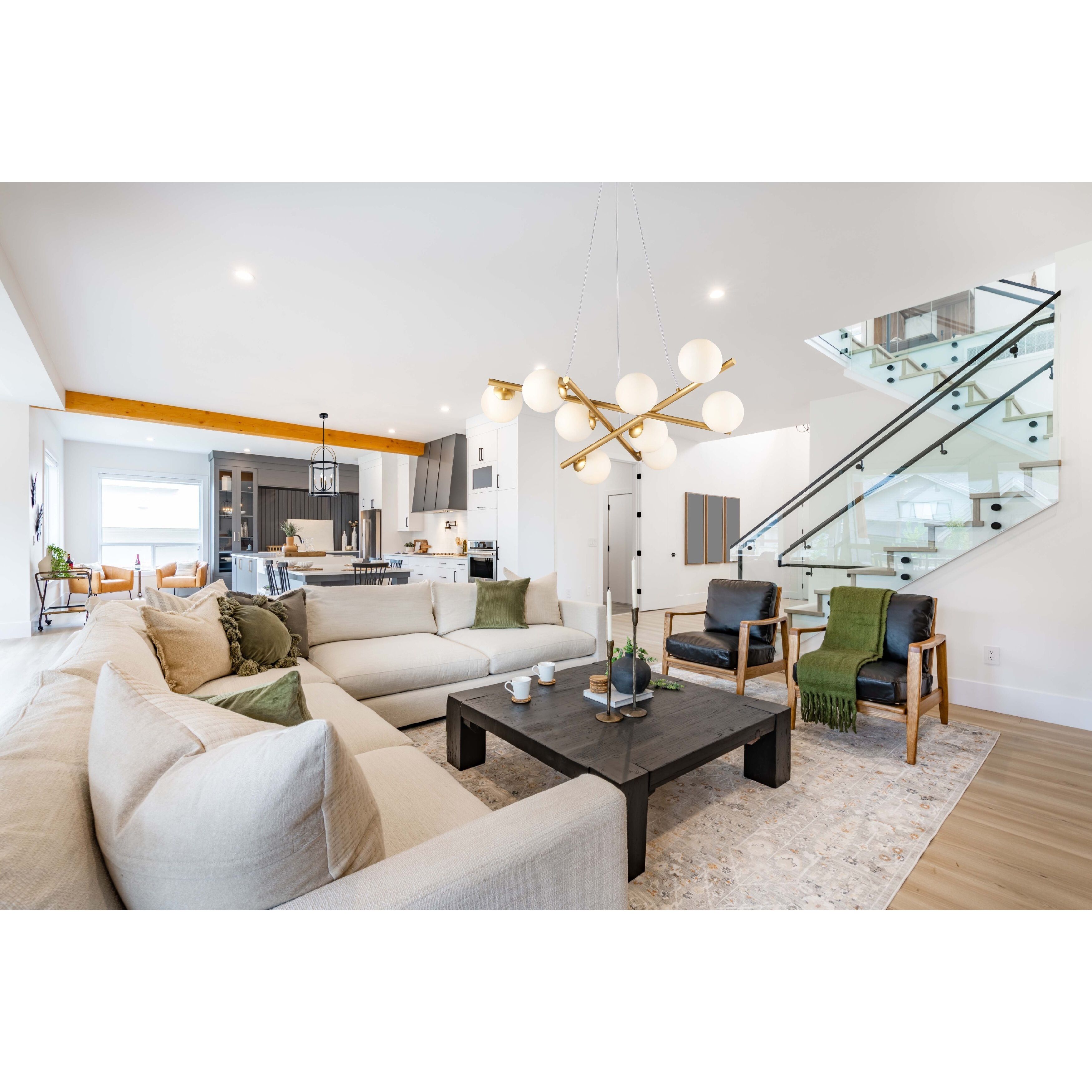 Modena LED 31 inch Plated Brushed Brass Chandelier Ceiling Light