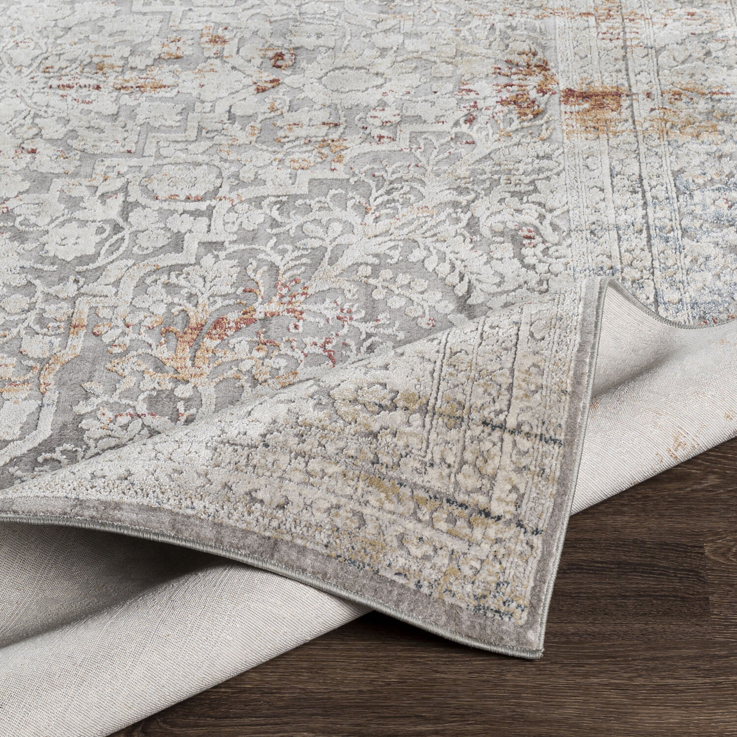 Norland 114 X 79 inch Medium Gray Rug in 7 x 9, Rectangle