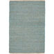 Jute 96 X 60 inch Petrol Rug, Rectangle