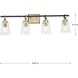 Cassell 4 Light 33.87 inch Vintage Brass Bathroom Vanity Light Wall Light