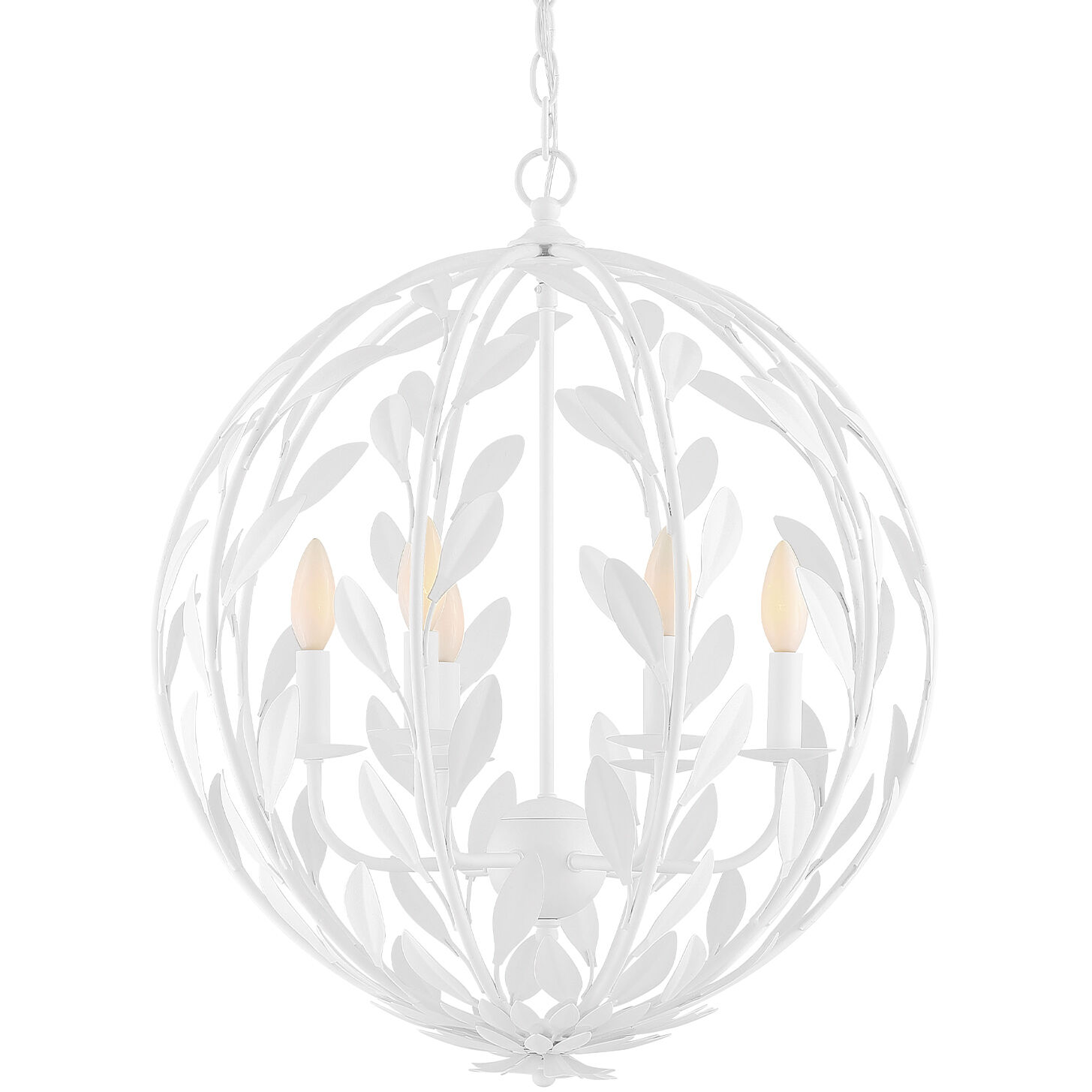 Broche 6 Light 21 inch Matte White Chandelier Ceiling Light