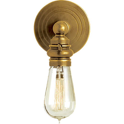 Chapman & Myers Boston4 1 Light 4.5 inch Hand-Rubbed Antique Brass Single Bath Light Wall Light in (None)