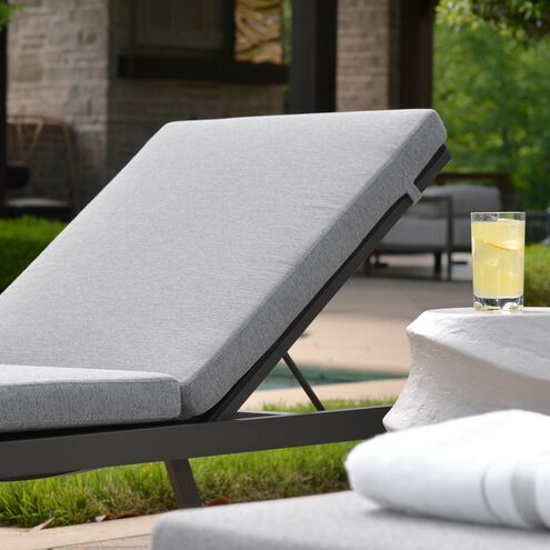 Bea 77 inch Textured Charcoal Gray Outdoor Pool Chaise Cushion
