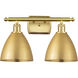 Ballston Dome LED 17.5 inch Satin Gold Bath Vanity Light Wall Light