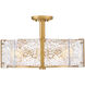 Florian 5 Light 20.25 inch Distressed Brass Semi-flush Mount Ceiling Light