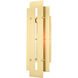 Utrecht 1 Light 22 inch Satin Brass Outdoor Wall Lantern