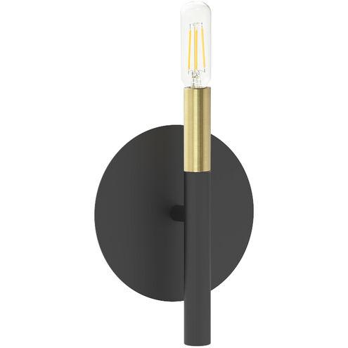 Wand 1 Light 5.75 inch Matte Black with Aged Brass Decorative Wall Sconce Wall Light in Matte Black and Aged Brass