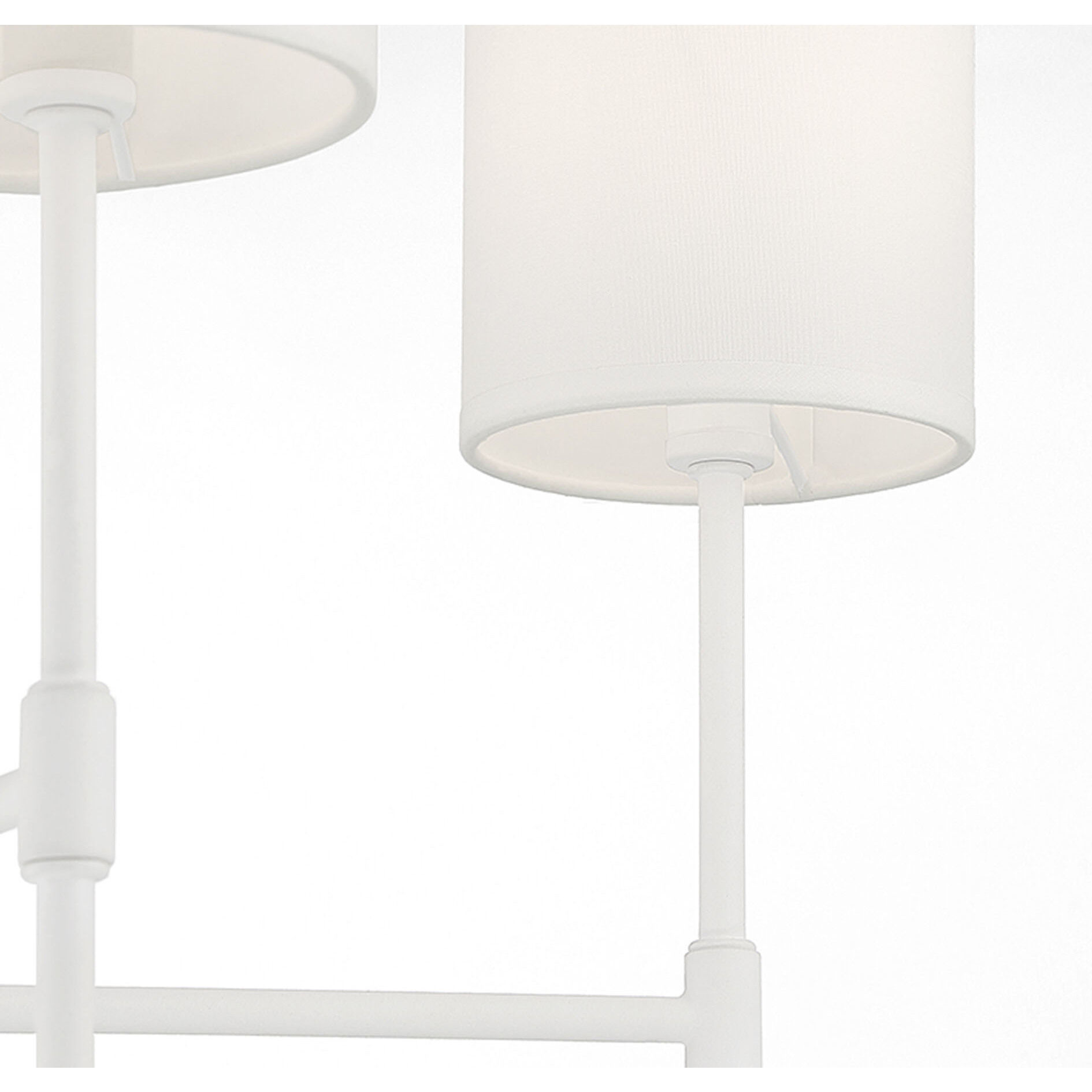 Traditional 5 Light 25 inch Bisque White Chandelier Ceiling Light