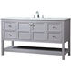 Theo 60 X 22 X 34 inch Grey Vanity Sink Set