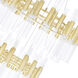 Orgue LED 32 inch Satin Gold Down Chandelier Ceiling Light