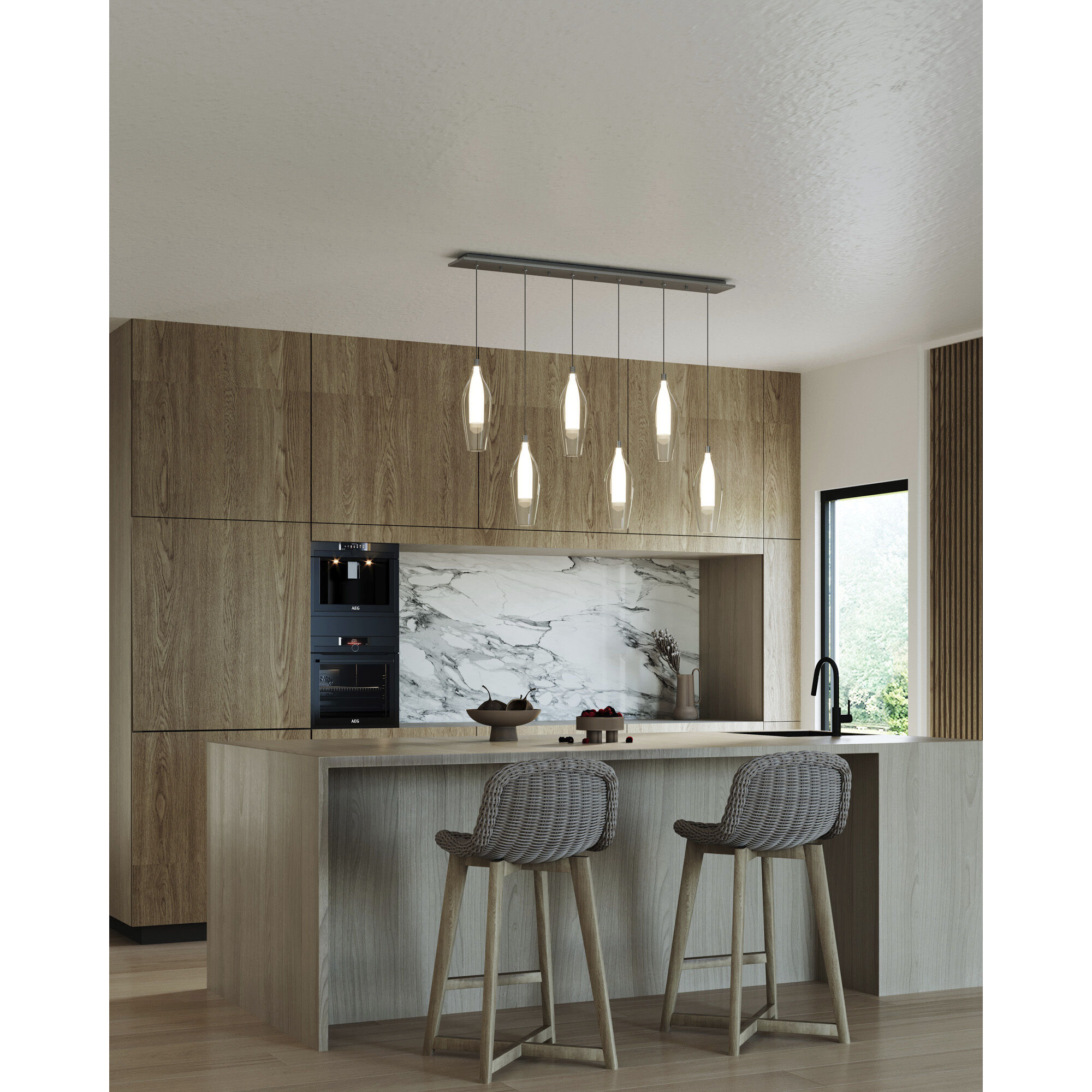 Victoria Multi Pendant Ceiling Light in Chrome