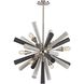 Solara 6 Light 28 inch Polished Nickel with Graywash Chandelier Ceiling Light