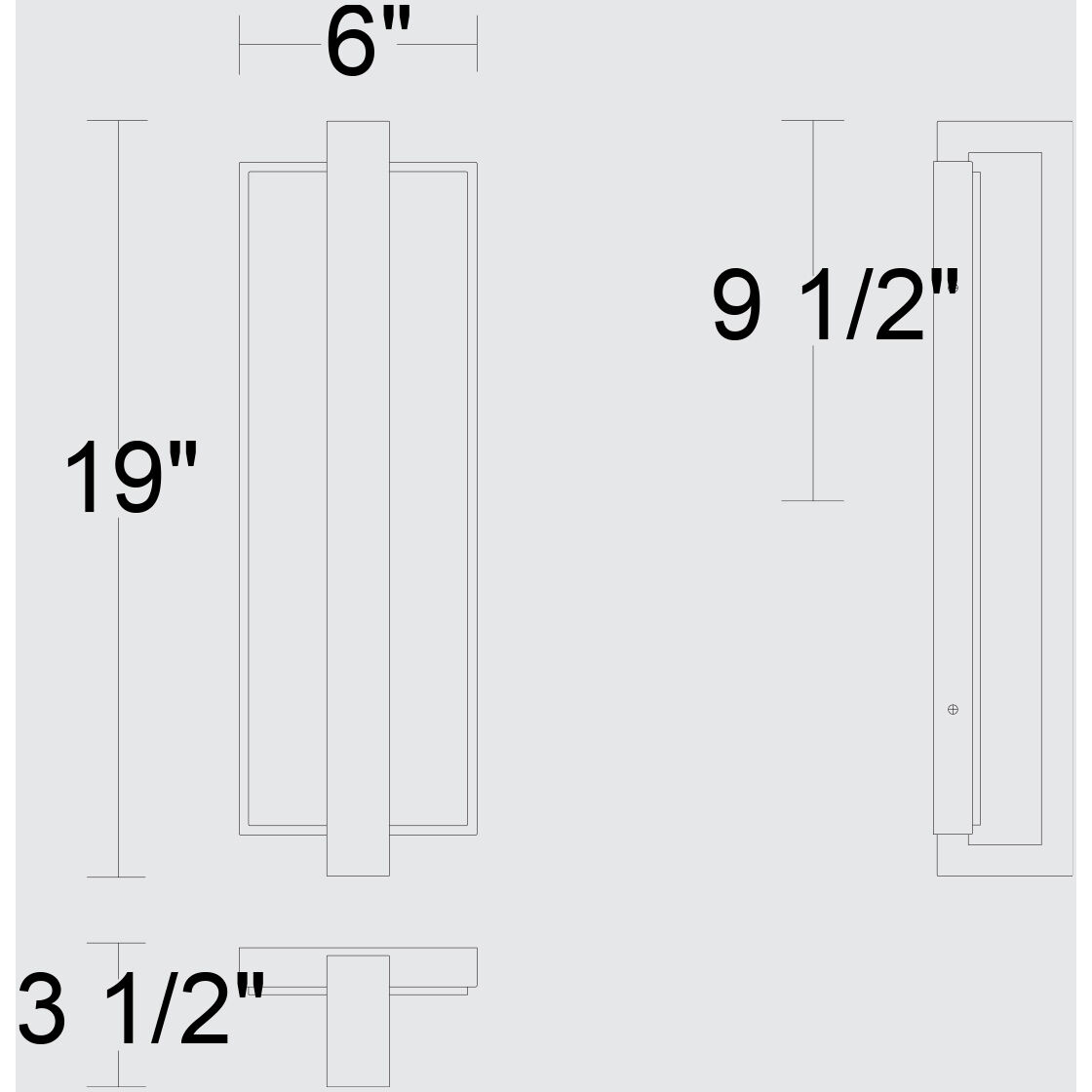 Seafoam LED 19 inch Sand Black Outdoor Wall Sconce
