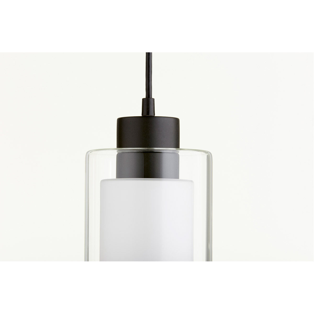 Fort Worth 1 Light 5 inch Noir Mini Pendant Ceiling Light in Clear and Frosted