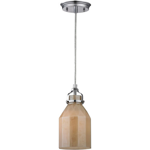 Danica 1 Light 5 inch Amber with Chrome Mini Pendant Ceiling Light