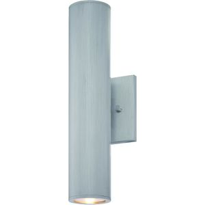 Skyline LED 15 inch Brushed Aluminum Outdoor Wall Mount, Great Outdoors