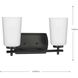Adley 2 Light 13.88 inch Matte Black Bath Vanity Light Wall Light