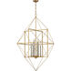 Connexions 8 Light 24 inch Gold Leaf with Silver Chandelier Ceiling Light