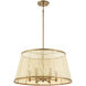 Astoria 6 Light 24 inch Natural with Burnished Brass Pendant Ceiling Light