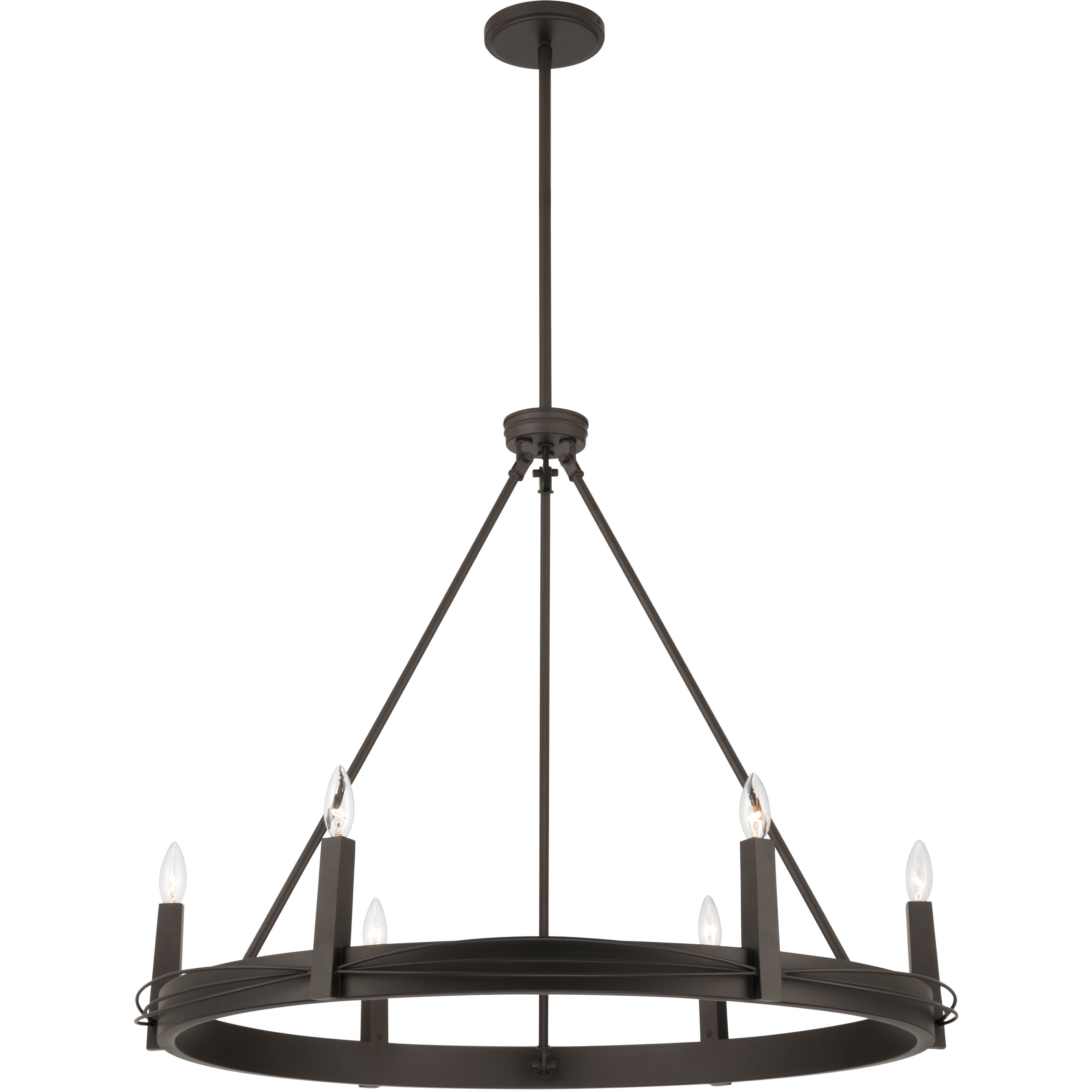 Dalvor 6 Light 36 inch Dark Bronze Pendant Ceiling Light