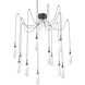 Fiori LED 9 inch Matte Black Swag Multi-Pendant Ceiling Light