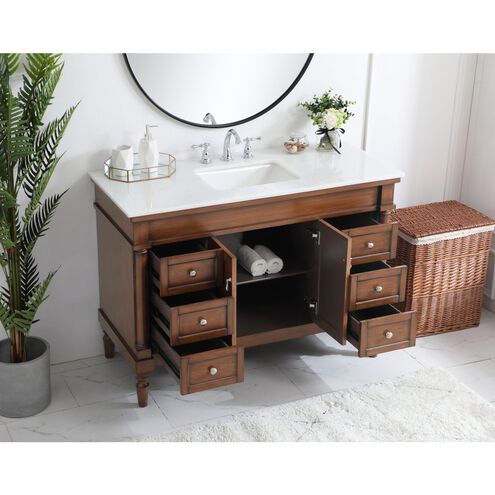 Lexington 48 X 21.5 X 35 inch Walnut Vanity Sink Set