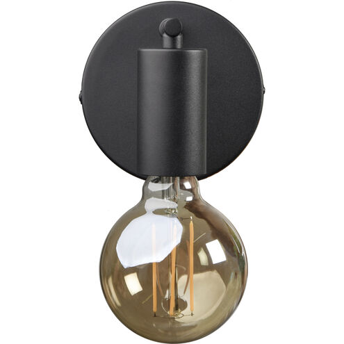 Think 1 Light 5 inch Black Wall Sconce Wall Light
