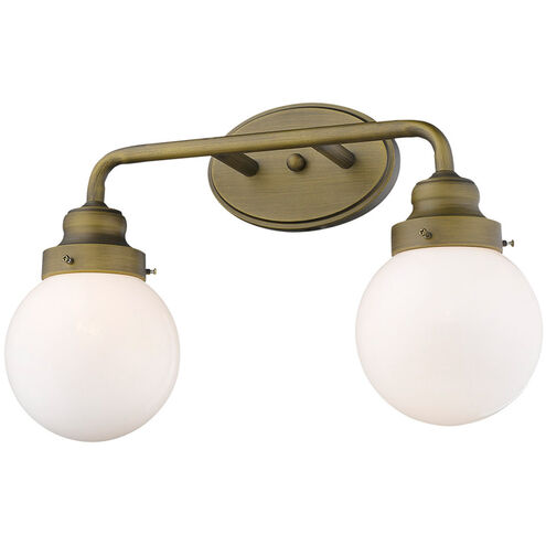 Portsmith 2 Light 18 inch Raw Brass Vanity Light Wall Light