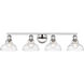 Yep Carver Vanity Wall Light in Chrome, Clear Glass